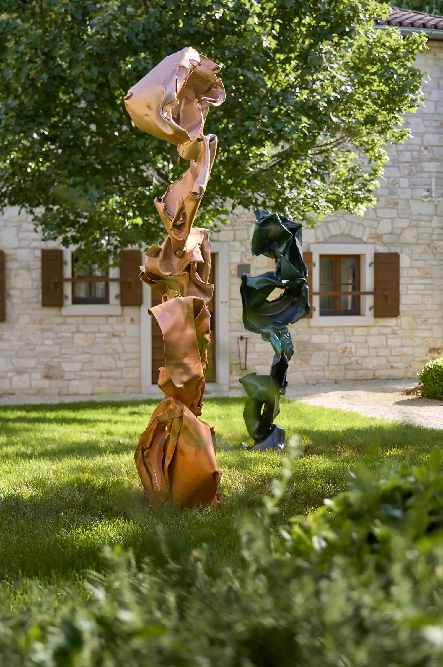 Meneghetti Sculpture Garden Lupine 2023 by Arne Quinze Photography by Dave Bruel 2