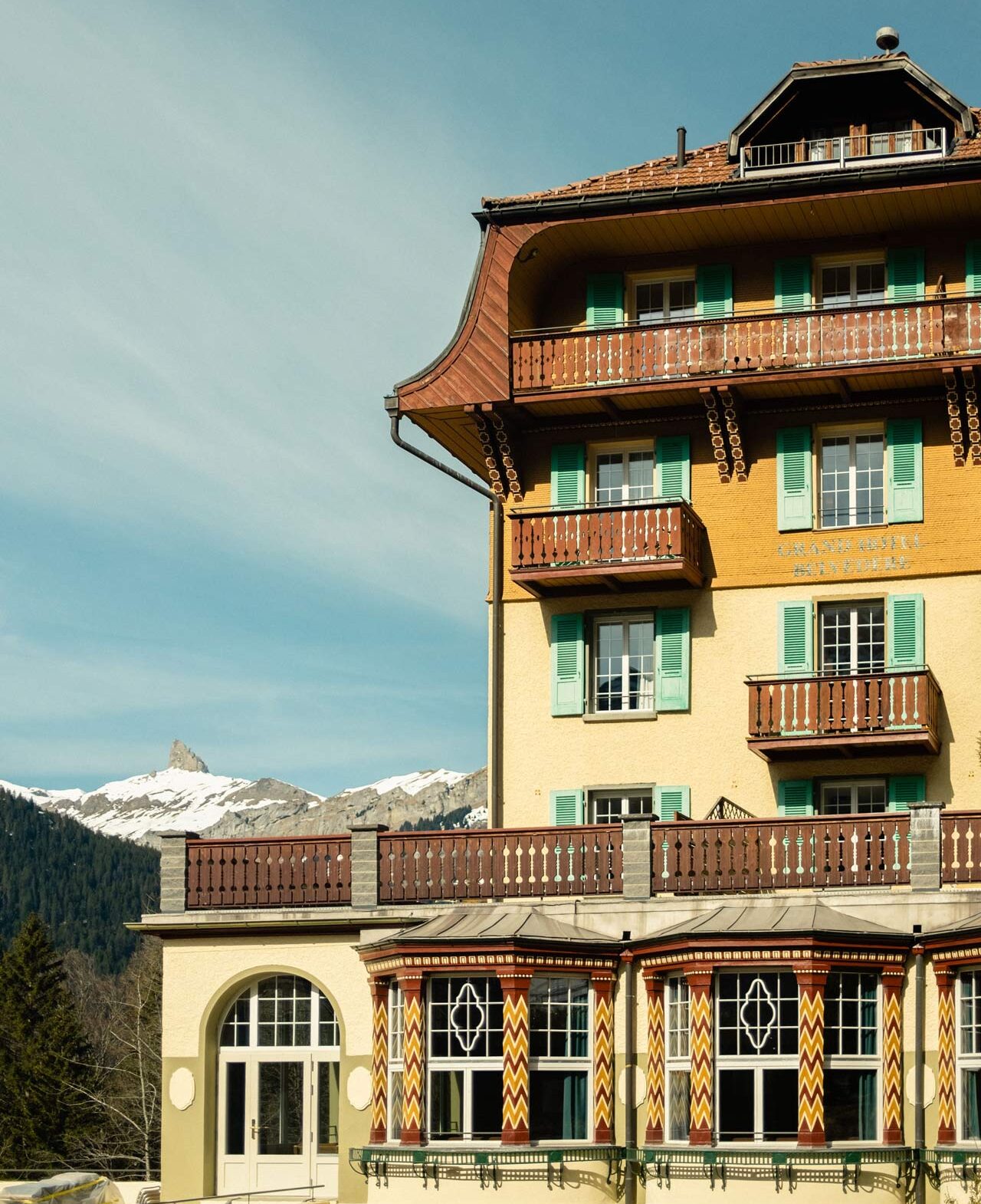 Grand Hotel Belvedere neu gedacht 1 Grand Hotel Belvedere.Eins mit den Bergen. Foto: Lucas Dutertry.