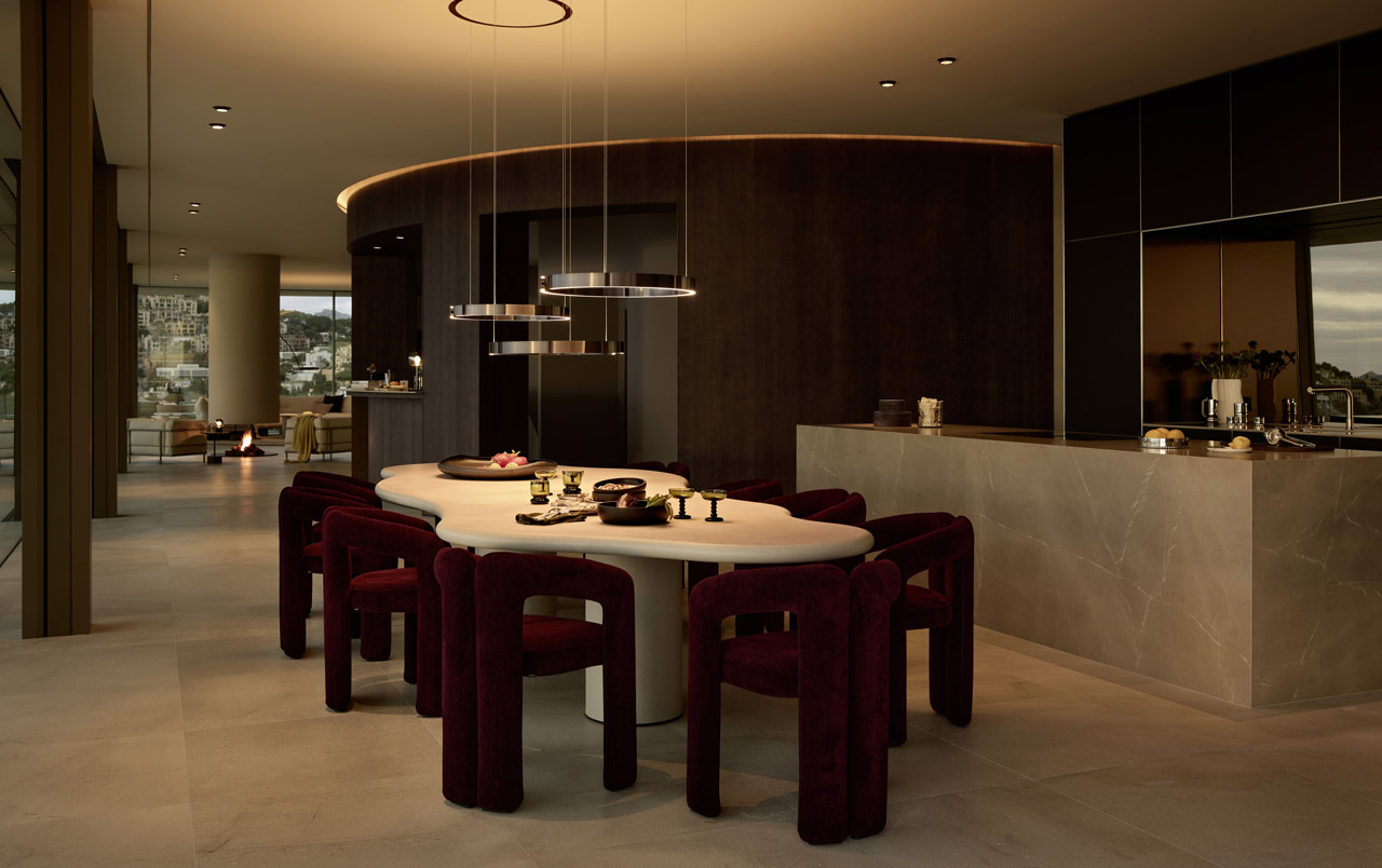 Occhio stattet die Villa High Five aus 2 occhio dining