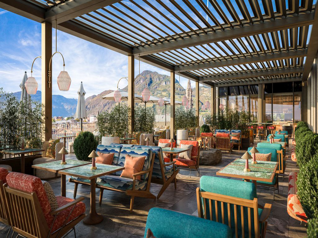 Zwischen Bergpanorama und Baustellenkränen tut sich was in Bozen 3 falkensteiner bozen ing FB Terrasse