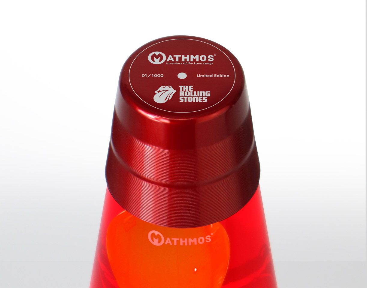 Astro Glow: Mathmos zelebriert die Rolling Stones 1 wbg mathmos rolling stones astro lava lamp cap detail