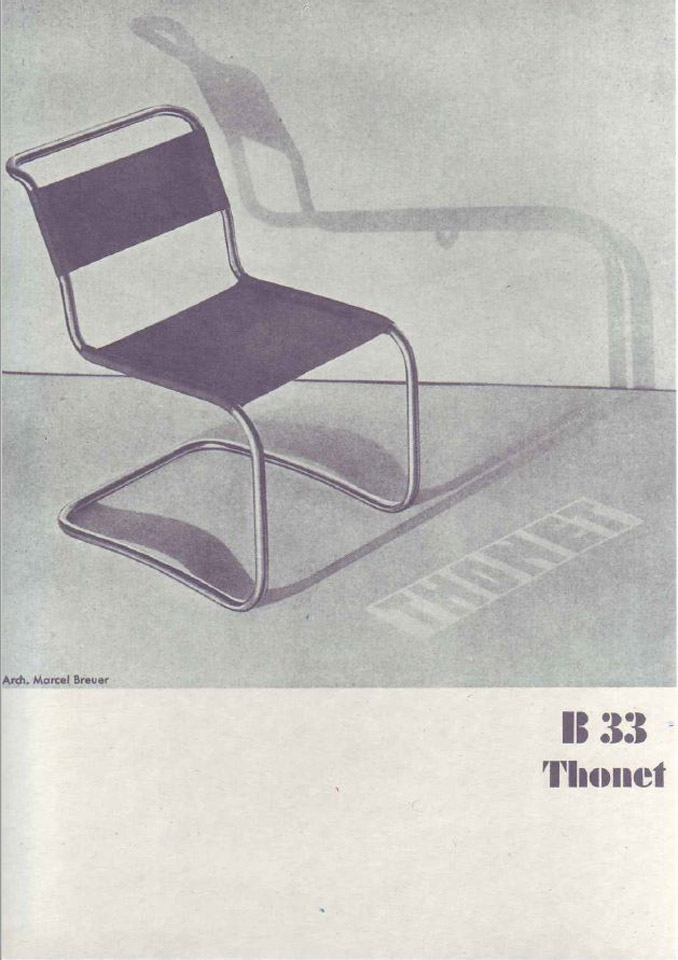 Stahlrohr wird weich: Thonet bringt die Freischwinger S 33 und S 34 zurück 1 Thonet B33 Steckkartenkatalog 1