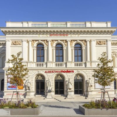 Vienna, Austria - October 2021: Albertina Modern museum in Vienn